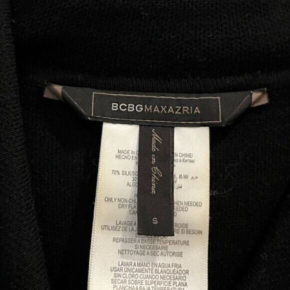 BCBGMAXAZRIA Black Combo Azura Long Sleeve Sweater Dress - Picture 7 of 7